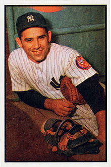Yogi Berra born on "The Hill" in St. Louis, MO, famous baseball catcher.