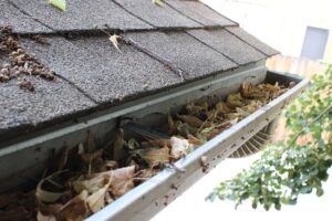 dirty clogged gutter maintenance 